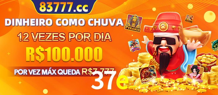 Banner do programa de recompensas Recomende para amigos do 37e, detalhando os bônus por convidar amigos, com prêmios que chegam a R$288.888.